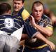 Final season: Brett Horsnell, in Parramatta colours, in a 1998 clash with North Queensland.