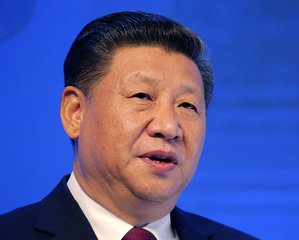 China's President Xi Jinping speaks at the World Economic Forum in Davos, Switzerland, Tuesday, Jan. 17, 2017.