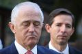 Prime Minister Malcolm Turnbull  with Minister Senator Simon Birmingham:  trying to sort out the post-Gonski mess will ...