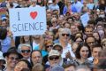 The March for Science Sydney rally in Martin Place.