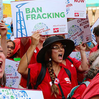 Nurses Stand Up in Climate March Actions Across the Country