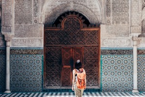 The Attarin Madrasa in Fez, Morocco. 