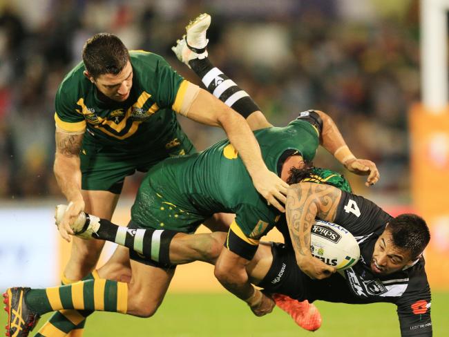 Expect to see fewer ads for betting agencies during live sport, such as the NRL Anzac Test. Picture: Mark Evans