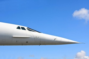 The Concorde, a revolutionary jet airliner with a maximum speed more than twice the speed of sound.