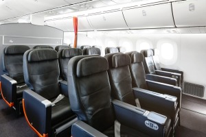 Jetstar business class cabin on the 787 Dreamliner.