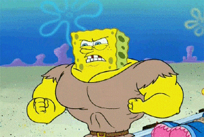 angry spongebob spongebob squarepants muscles strong