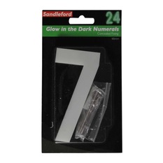  - Sandleford 90mm Ultra Glow Self Adhesive Numeral - 7 - House Numbers