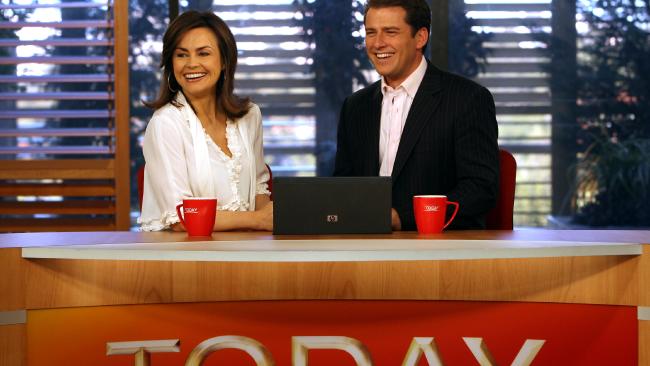 25/05/2007 NEWS: New Today show co-host Lisa Wilkinson on set with Karl Stefanovic at Channel 9 before she starts her new role on Monday morning.