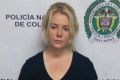 Colombian police released this photo of Cassandra Sainsbury with the alleged drugs.