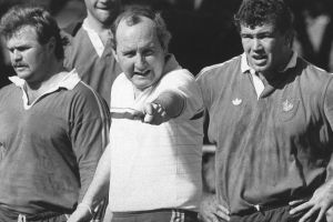 The right man for the job? Alan Jones coaching the Wallabies in 1987.