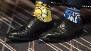 Canada's Prime Minister Justin Trudeau's Stars Wars-themed socks.