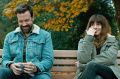 Jason Sudeikis and Anne Hathaway in Colossal.