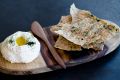 Taramasalata with crisp wakame crackers.