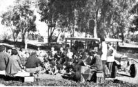 Sunday morning open air service at Bourke, NSW (c1956)