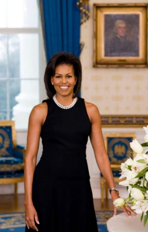 Michelle Obama's First Lady portrait from 2009.