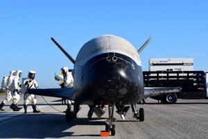 X-37B Orbital Test Vehicle-4 lands at Kennedy Space Center