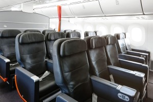 Jetstar business class cabin on the 787 Dreamliner.