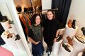 Megan Park (left) and Annie Abbott in their shared store in Gertrude Street, Fitzroy.