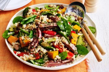 Autumn beef and quinoa salad