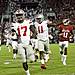  Ohio State\'s Jerome Baker scores a touchdown off an interception return against the Sooners...