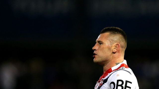 Shaun Kenny-Dowall of the Roosters was allegedly found in possession of cocaine at a Sydney nightclub. 