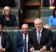 Australian Federal Treasurer Scott Morrison speaks at the despatch box during the delivery of the 2017-18 federal budget.