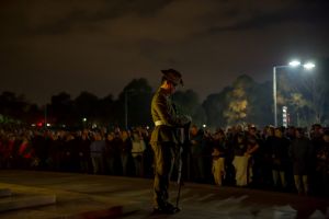 ANZAC day dawn service at the Australian war memorial. Photo by Karleen MInney.