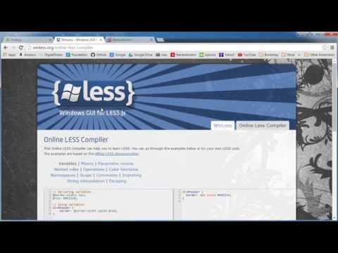 Less CSS Tutorial for Beginners - 1 - Getting Started and Installing