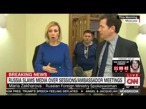 Russian Foreign Ministry Spokeswoman Maria Zakharova flees CNN questions about President Trump