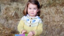 Princess Charlotte appears to be thrilled at the prospect of her impending second birthday in this new photo taken by ...