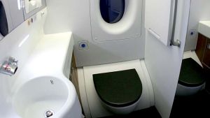 What will a plane toilet be like after 17 hours in the air?