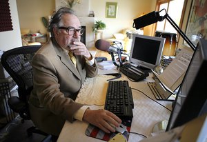 This Dec. 3, 2007 file photo shows radio talk show host Michael Savage in Tiburon, California.