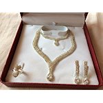 Clear Crystal Sterling Silver Fashion Jewellery Set