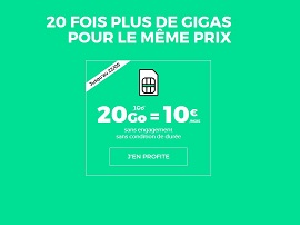 SFR : le forfait RED illimité 20 Go est à 10 € / mois