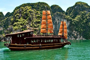 Ha Long Bay, 175 kilometres east of Hanoi, has one of the world's most remarkable coastal landscapes. 