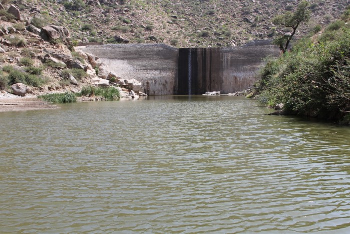 One of UNDP's micro dams used for irrigation 