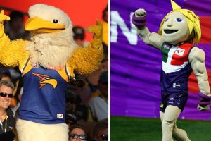 The man behind the Eagles and Dockers mascot mask is the same.