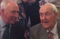 Paul Keating and Sir Lenox Hewitt at Sir Lenox's 100th birthday.