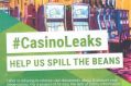 The Greens' #CasinoLeaks pamphlet urging readers to "spill the beans"