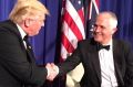 Donald Trump and Malcolm Turnbull on Friday.