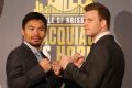 Super fight: Manny Pacquiao is looking to defend his WBO welterweight title against Jeff Horn in July.