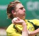 Will Sutherland of the CA XI bowls during the tour match between Pakistan and the CA XI at Allan Border Field early this ...