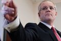 CANBERRA, AUSTRALIA - MAY 09: Treasurer Scott Morrison speaks to the media during a press conference at Parliament House ...