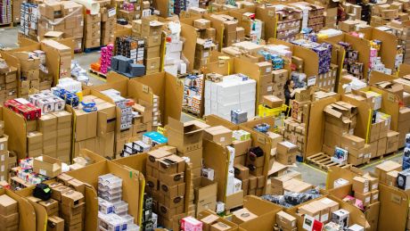 An Amazon fulfilment centre in the US ahead of last year's Black Friday sales. 