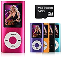 MYMAHDI Digital Compact and Portable MP3 / MP4 Player with Photo Viewer, E-Book Reader and Voice Recorder and FM Radio Video Movie, Pink