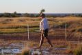 Freshwater ecologist Rob Wager looks over the last known natural population of red-finned blue-eye in the world.