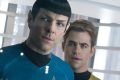 Zachary Quinto as Spock, and Chris Pine as Kirk in <i>Star Trek Into Darkness</i>.