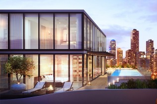 Gurner and David Hicks luxury apartment collaboration at 74 Eastern Rd, South Melbourne.