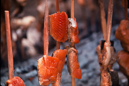 Native Foodways: Roast Salmon on Sticks