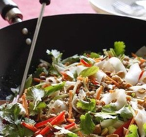 Quick and flavour-packed ... Pork and noodle stir-fry.
